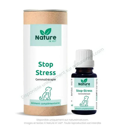 Stop Stress Nature in Vet flacon de gemmothérapie pour chien chat