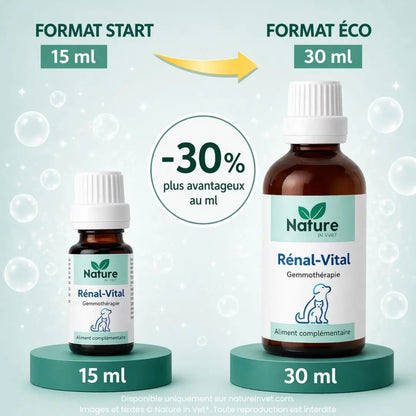 Renal Vital chien chat formats 15 ml et 30 ml offre duo