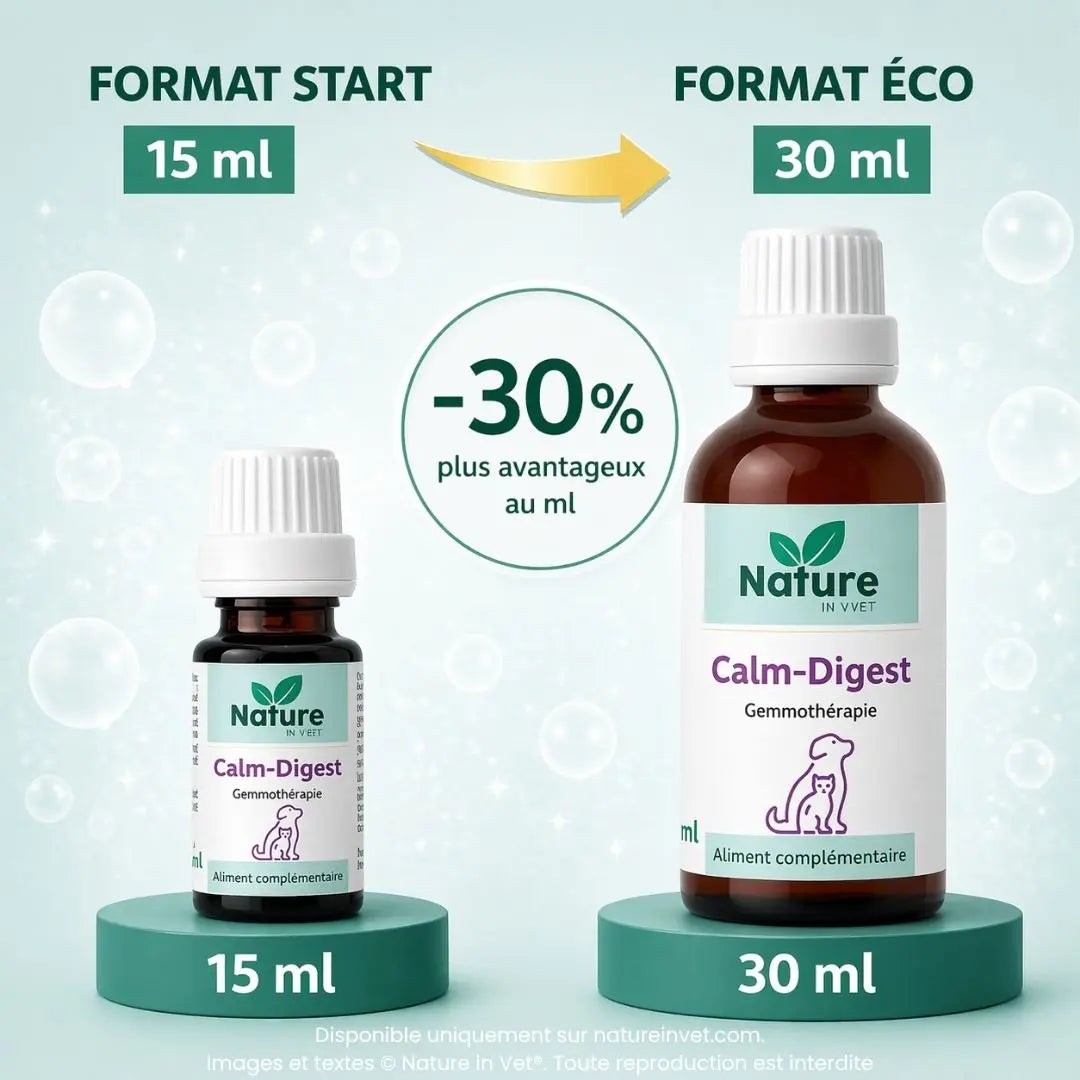 Calm Digest chien chat formats 15 ml et 30 ml offre duo